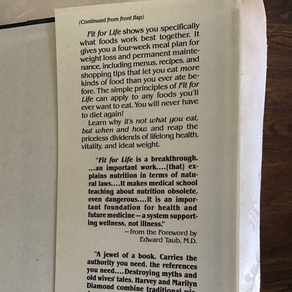 Fit For Life Natural Body Cycle Weight Loss Plan Hardcover Book - Picture 8 of 12